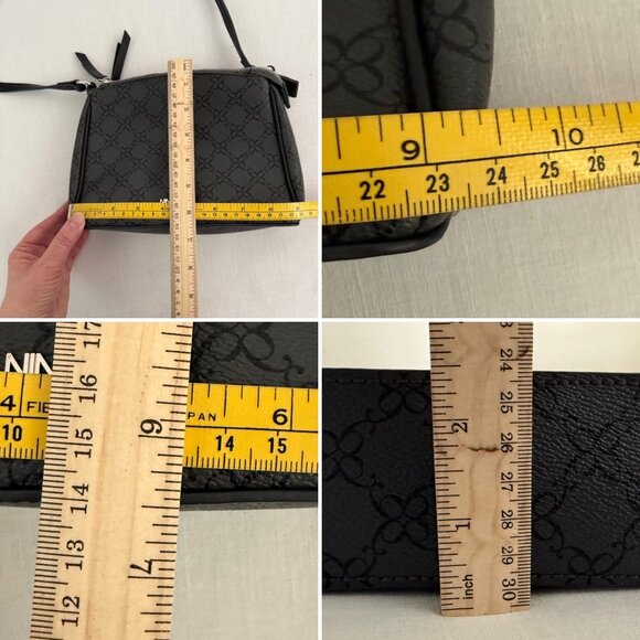 Nine West Small Crossbody Bag Multi Compartment Zip Closed Adjustable Strap - Picture 6 of 14